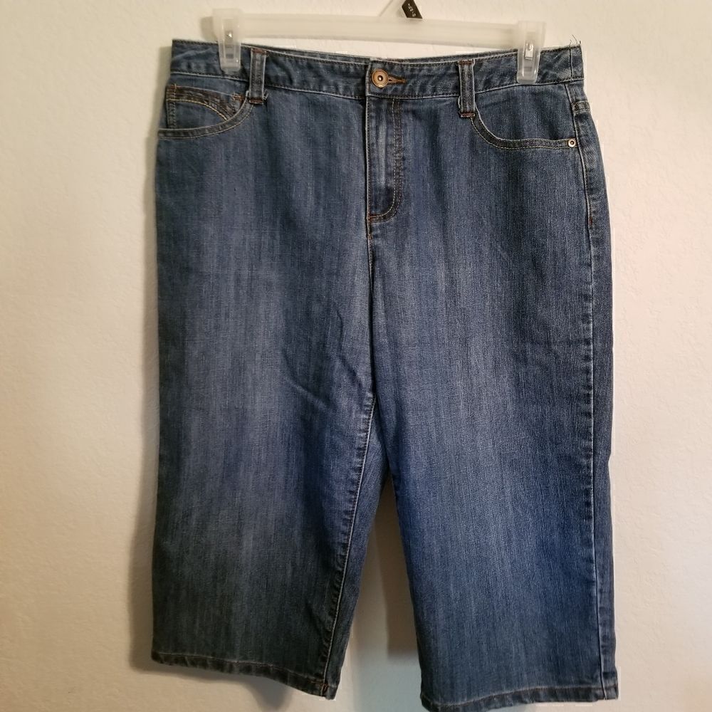 Christopher Banks Denim Capris Size 12